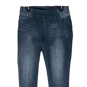 Peck & Peck Dark Curvy Whiskered Pull-on Second-Skin Stretch Denim Perfect BNWOT